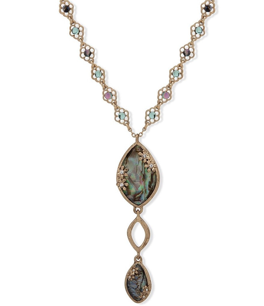 Lonna & Lilly Flower Stone Pendant Necklace