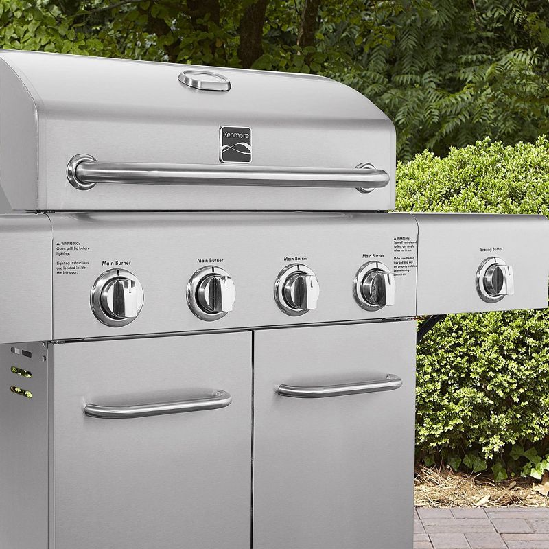Kenmore 4-Burner Grill with Searing Side Burner PG-40405SOLSteel