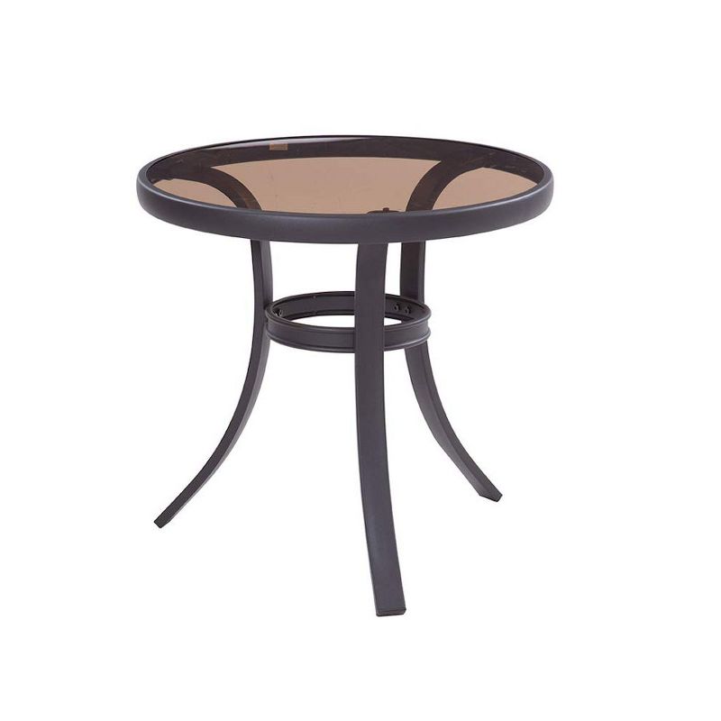 Liberty Garden Aurora 3 Piece Rocking Chair Bistro Set with Polyester Sling, Tan