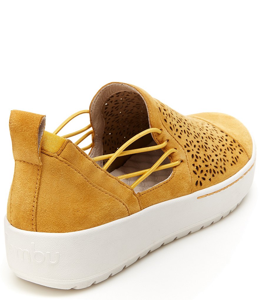 Jambu Erin Perforated Metallic Leather Slip On Sneakers