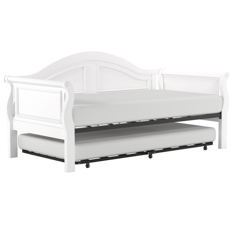 Twin Bedford Complete Wood Daybed with Trundle White - Hillsdale Furniture