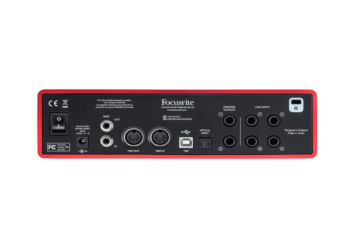 Focusrite Scarlett 18i8 2nd Gen 18 Input/8 Output USB 2.0 Audio Interface