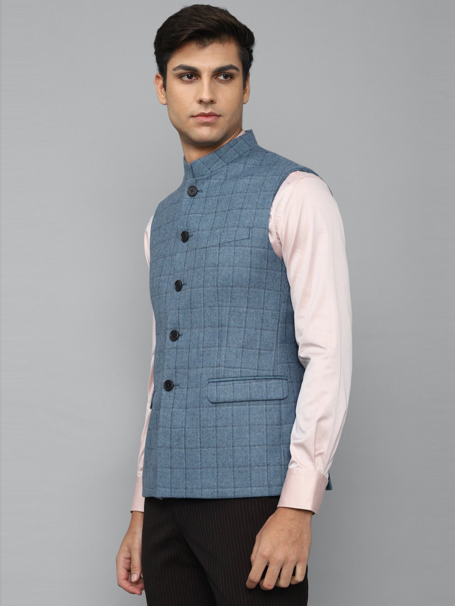 Fabindia Multicolor Regular Fit Printed Cotton Nehru Jacket