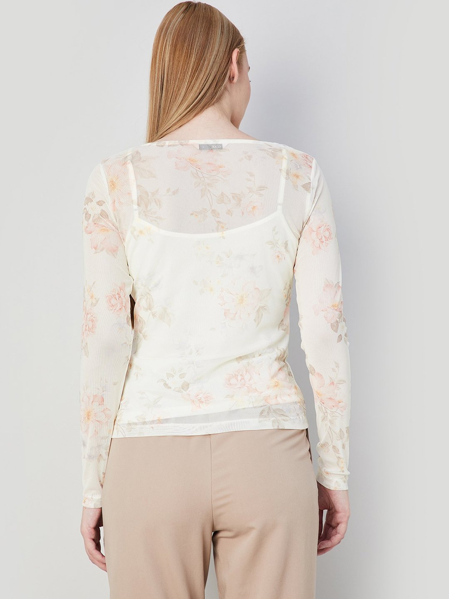 Code by Lifestyle Off White Floral Print Top