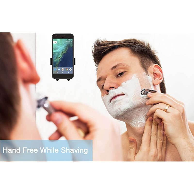 Phone Holder Wall Mount with 3M VHB Adhesive Strips Phone Charging Holder Compatible for iPhone Samsung Smartphone and Most Other Cellphones