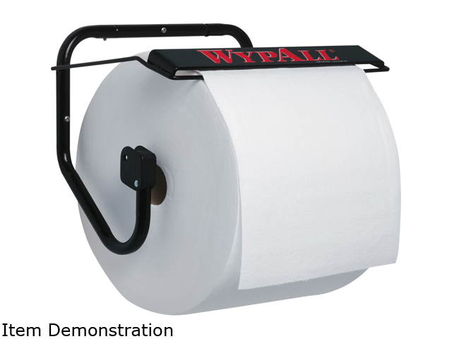 Wall Mounted Dispenser for WypAll and Kimtech Wipes (80579), Jumbo Roll, Black