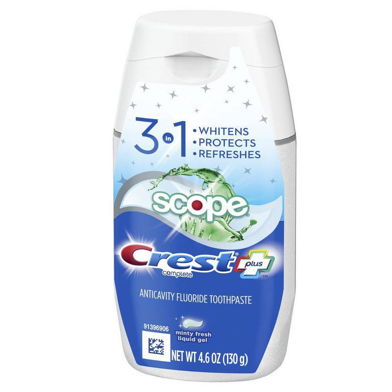 Crest Complete Multi-Benefit Whitening Minty Fresh Flavor Liquid Gel Toothpaste - 4.6oz