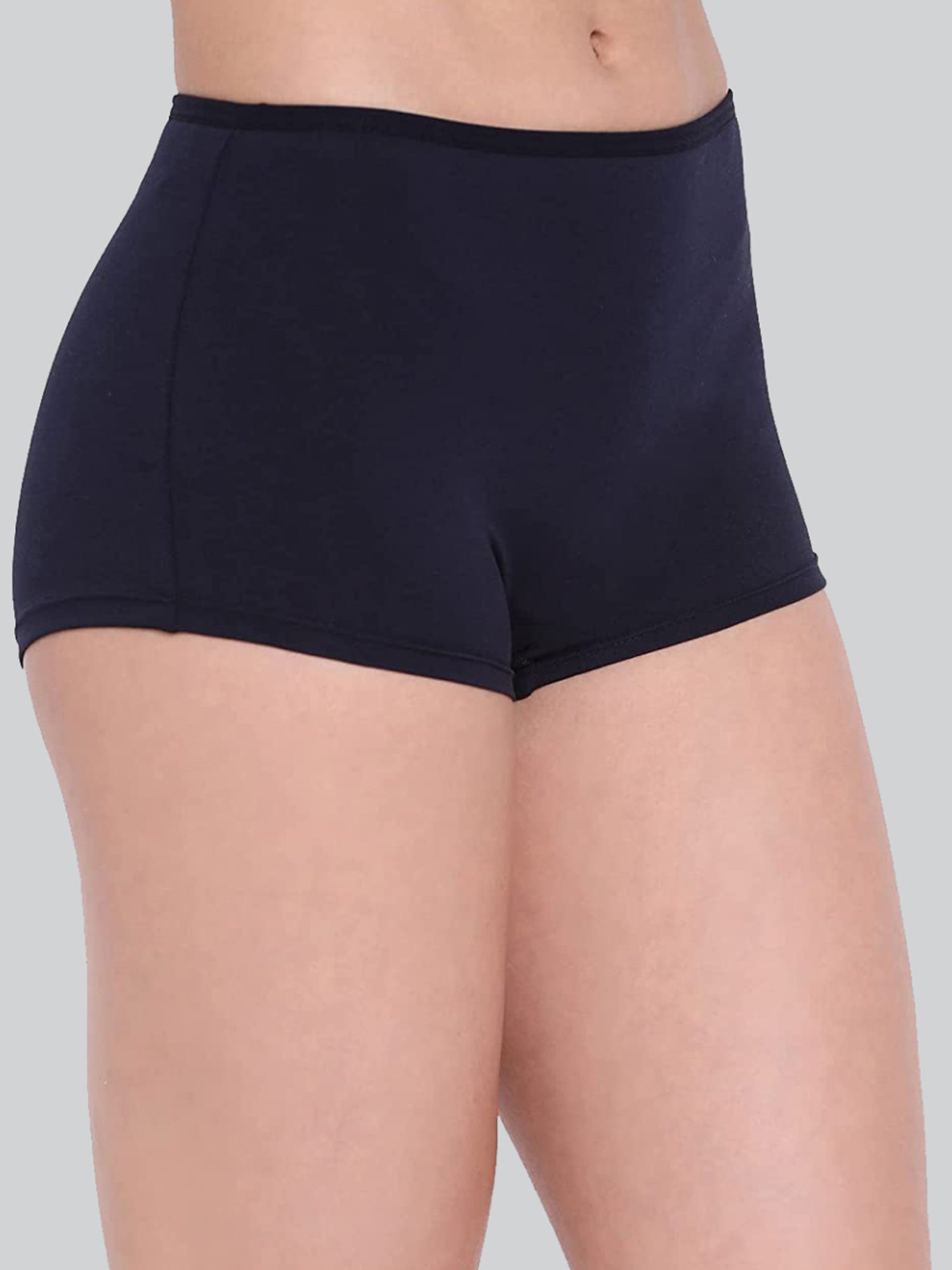 Lyra Navy & Maroon Cotton Boy Shorts Panties - Pack Of 2