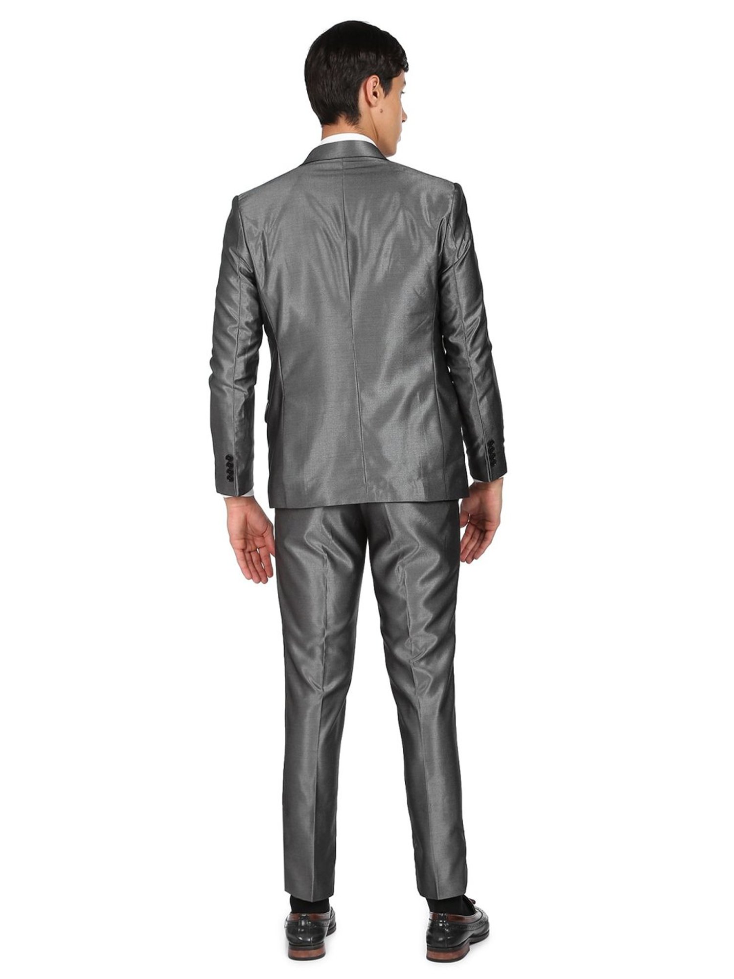 Ad By Arvind Grey Regular Fit Two Piece Suit