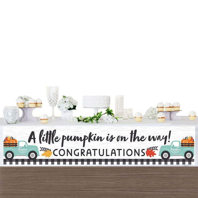 Big Dot of Happiness Happy Fall Truck - Baby Shower Decorations Party Banner