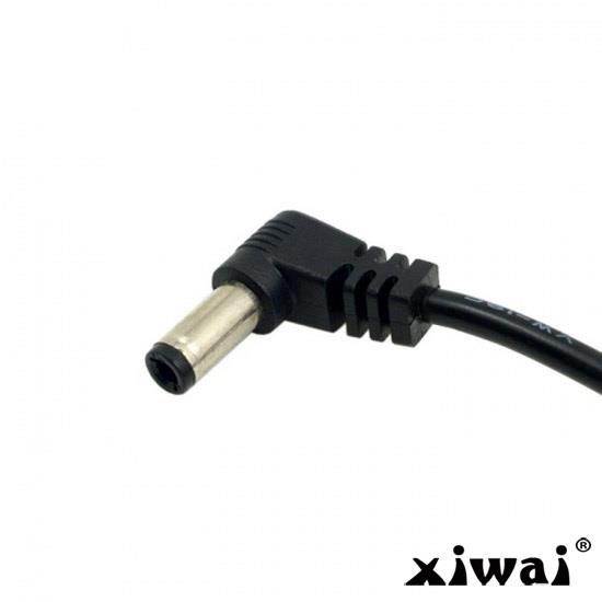 Xiwai DC Power 5.5 x 2.1mm / 2.5mm Male to 5.5 2.1/2.5mm Male Plug Cable Right Angled 90 Degree 60cm