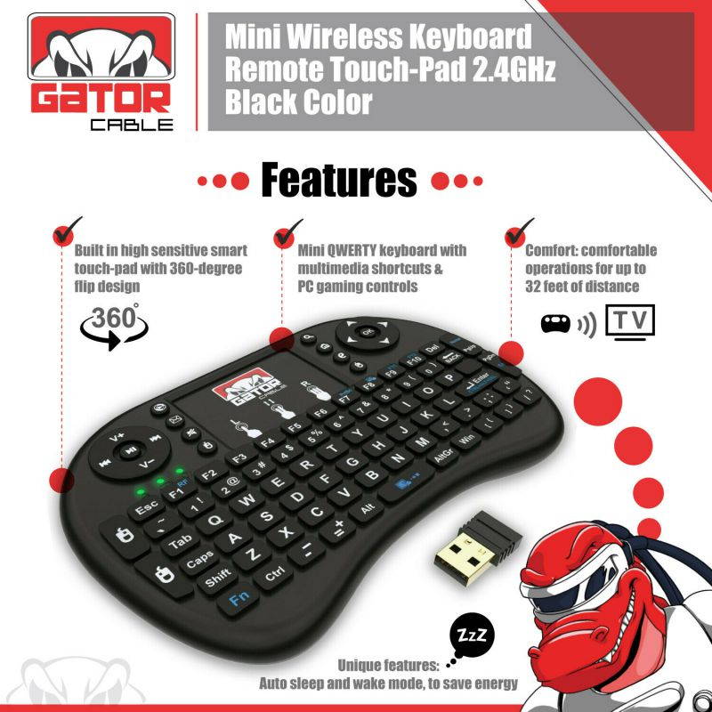 Mini Wireless Keyboard Remote Control Touchpad 2.4GHz Smart TV Android TV Box PC