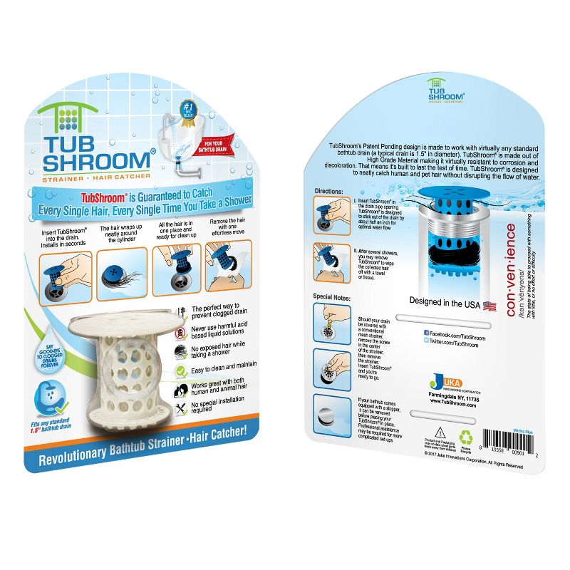 As Seen on TV TubShroom Drain Protector White