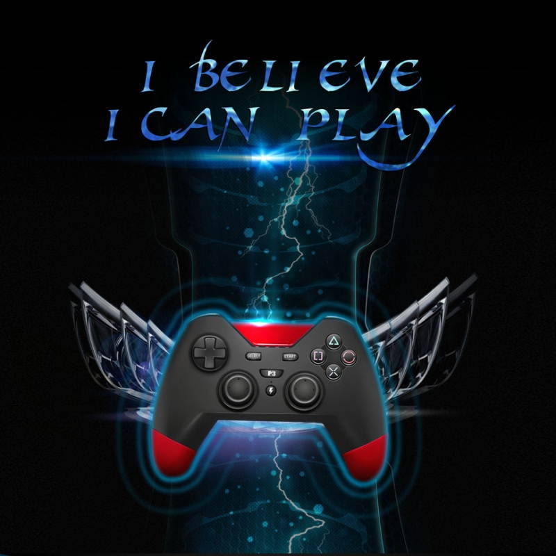 Wireless Bluetooth Game Controller Vibration Gamepad for PS 3 and PC Video Games