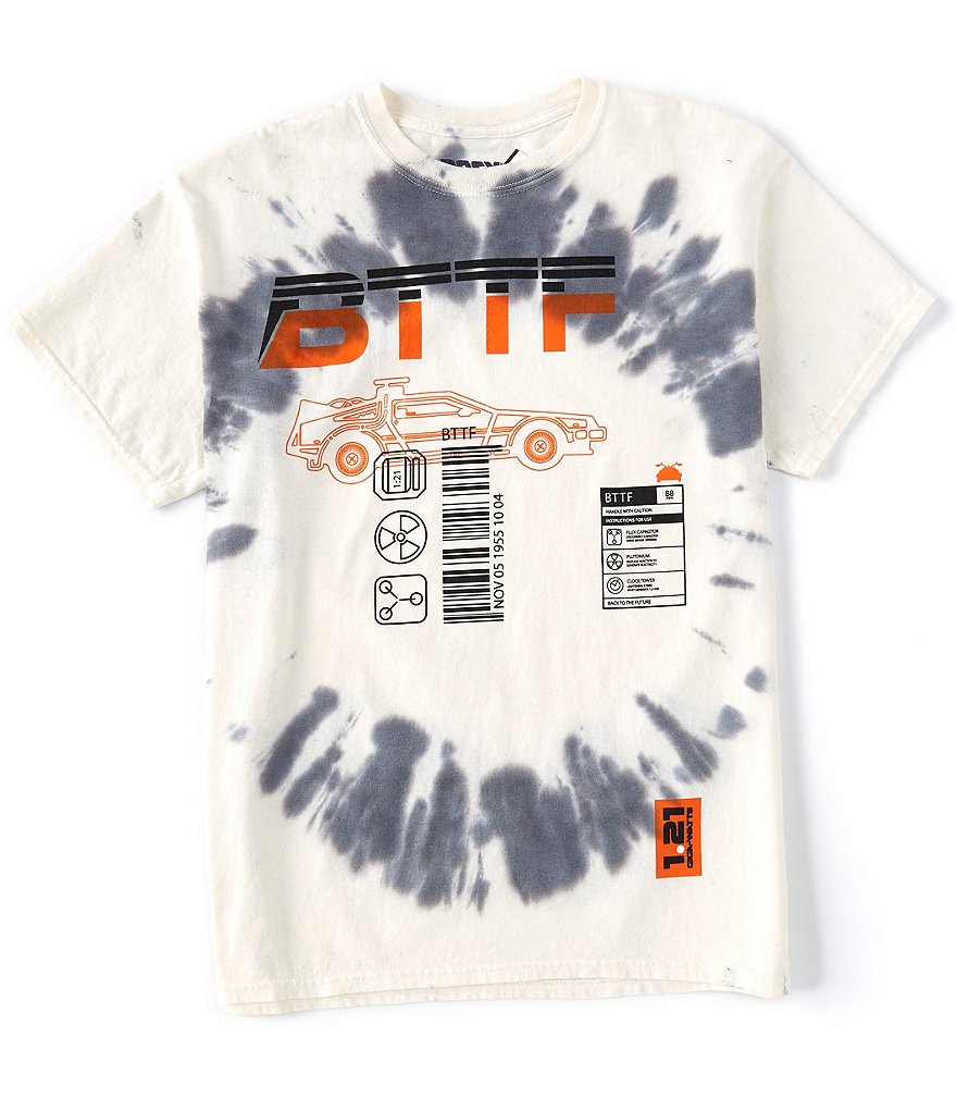 Back To The Future Space Invader Graphic Tie-Dyed Short-Sleeve T-Shirt