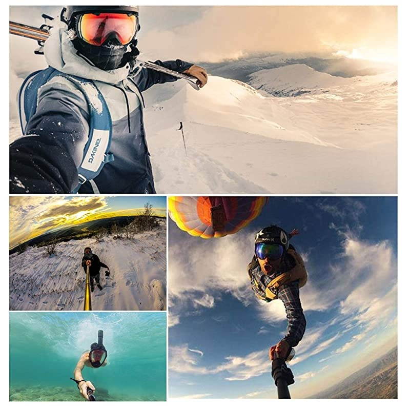 Camera Float + 19 Selfie Stick Waterproof Hand Grip Extension Portable Adjustable Monopod Pole for GoPro Hero 8 MAX 7 Black Silver White65 Black5S43