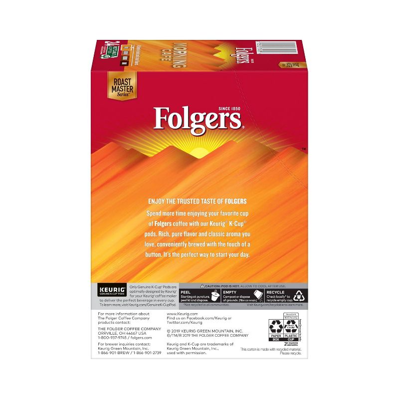 Folgers Morning Cafe Dark Roast Coffee - Keurig  K-Cup Pods - 24ct
