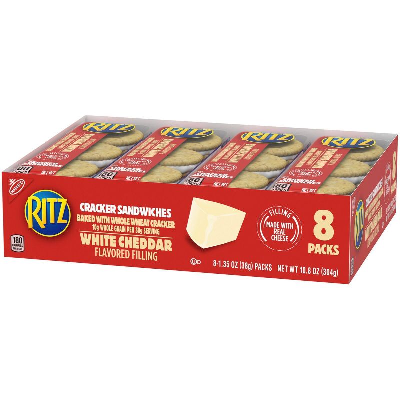 Ritz Whole Wheat Cracker Sandwiches with White Cheddar Cheese - 8ct/1.35oz
