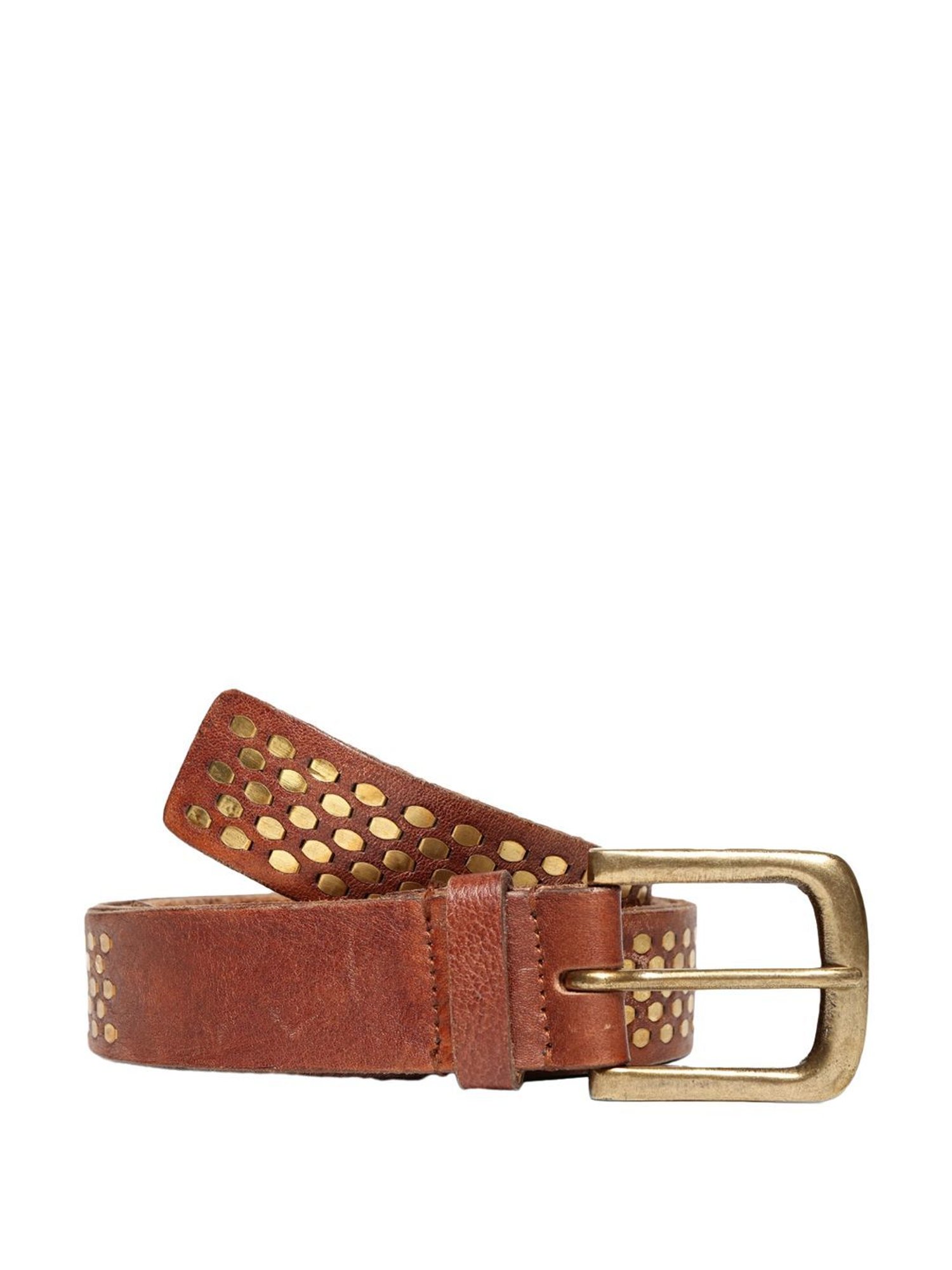 Art N Vintage Tan Leather Waist Belt For Women