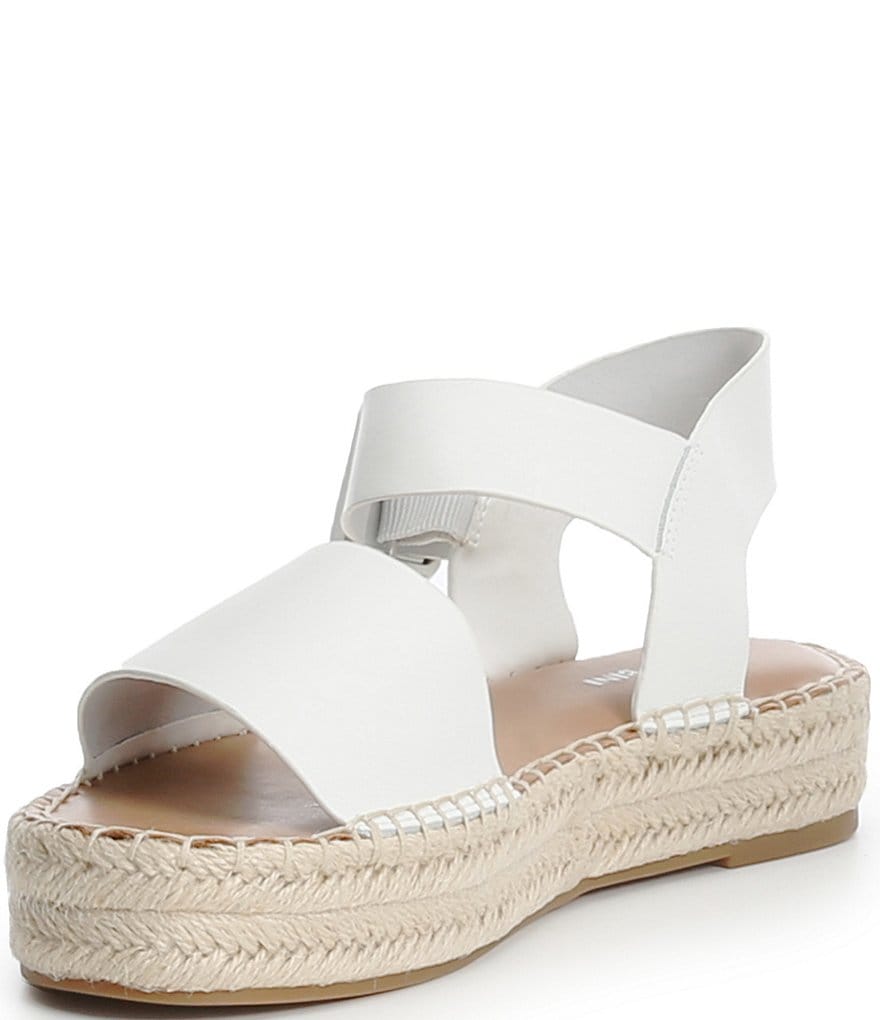 Gianni Bini Kaygan Leather Espadrille Flatform Sandals