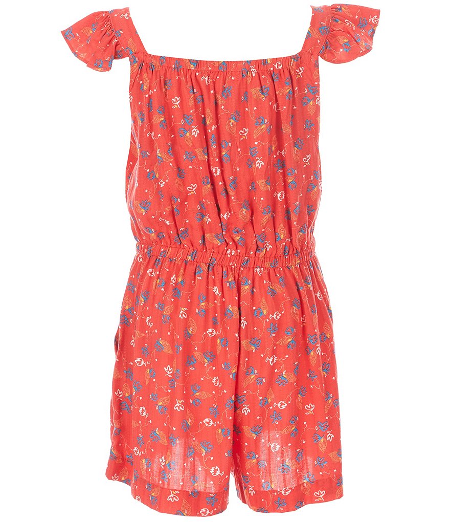 Copper Key Big Girls 7-16 Flutter-Sleeve Printed Romper