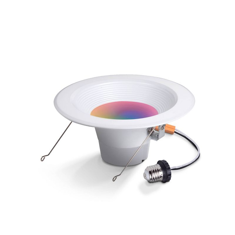 Smart White 11W 5"/6" LED Wi-Fi Enabled Voice Activated Retrofit Recessed Light Bulb E26