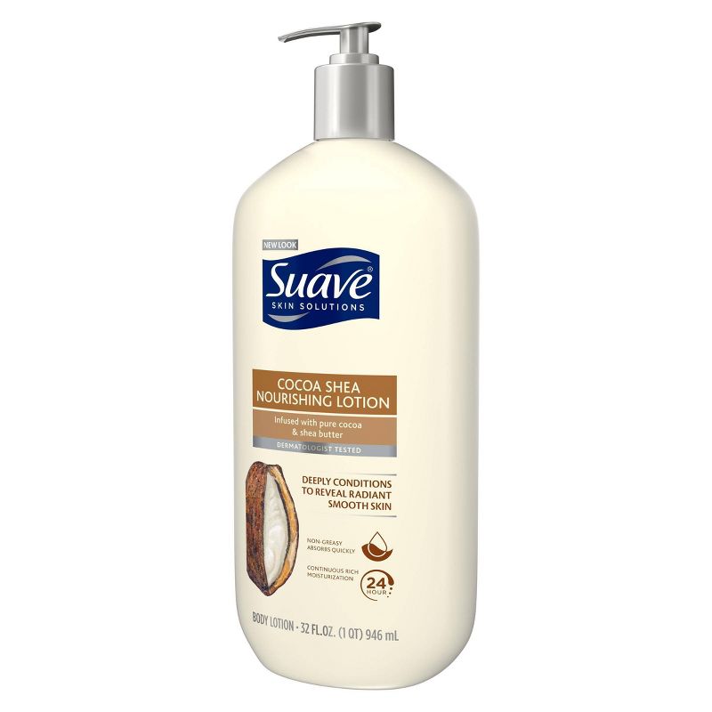 Suave Smoothing with Cocoa Butter and Shea Body Lotion - 32 fl oz