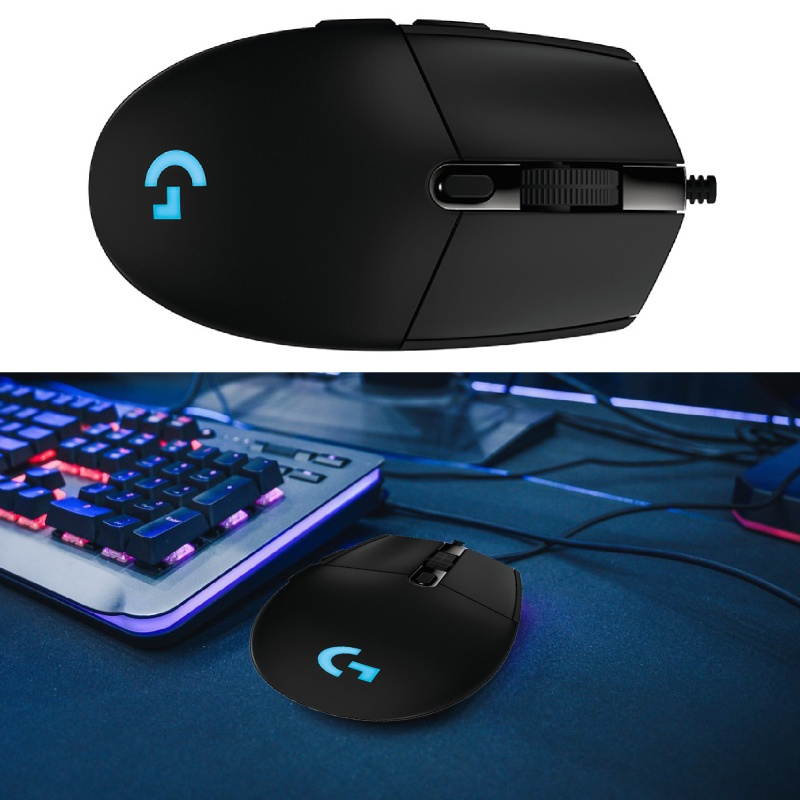 for Logitech G102 6 Buttons 6000DPI Mouse Optical USB Wired Gaming Mouse for Windows 7/8/10/Vista/XP