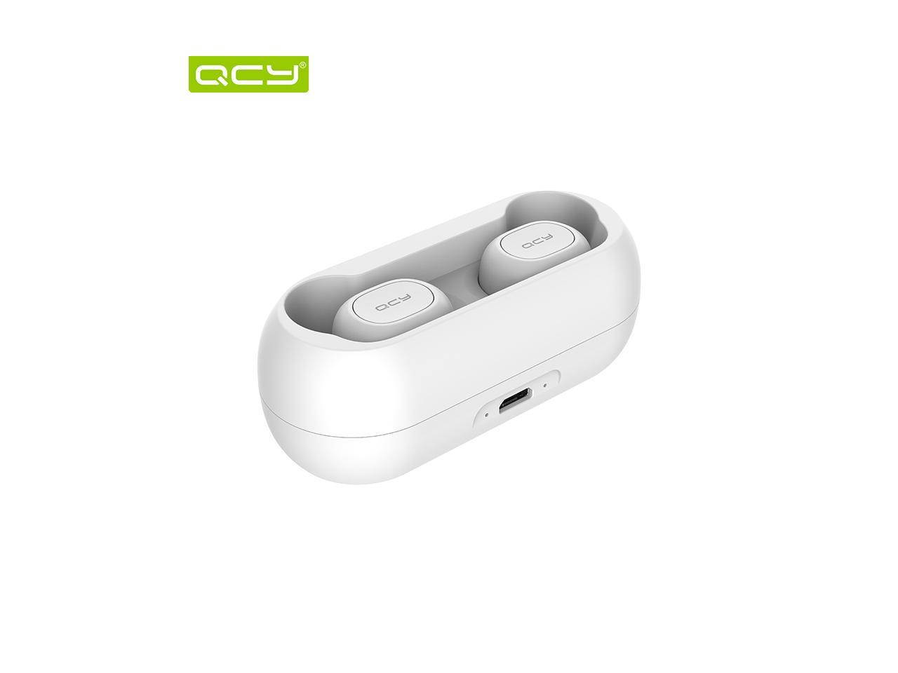 QCY T1C Bluetooth V5.0 3D Stereo Sports Wireless Headset Headset With Dual Microphones White