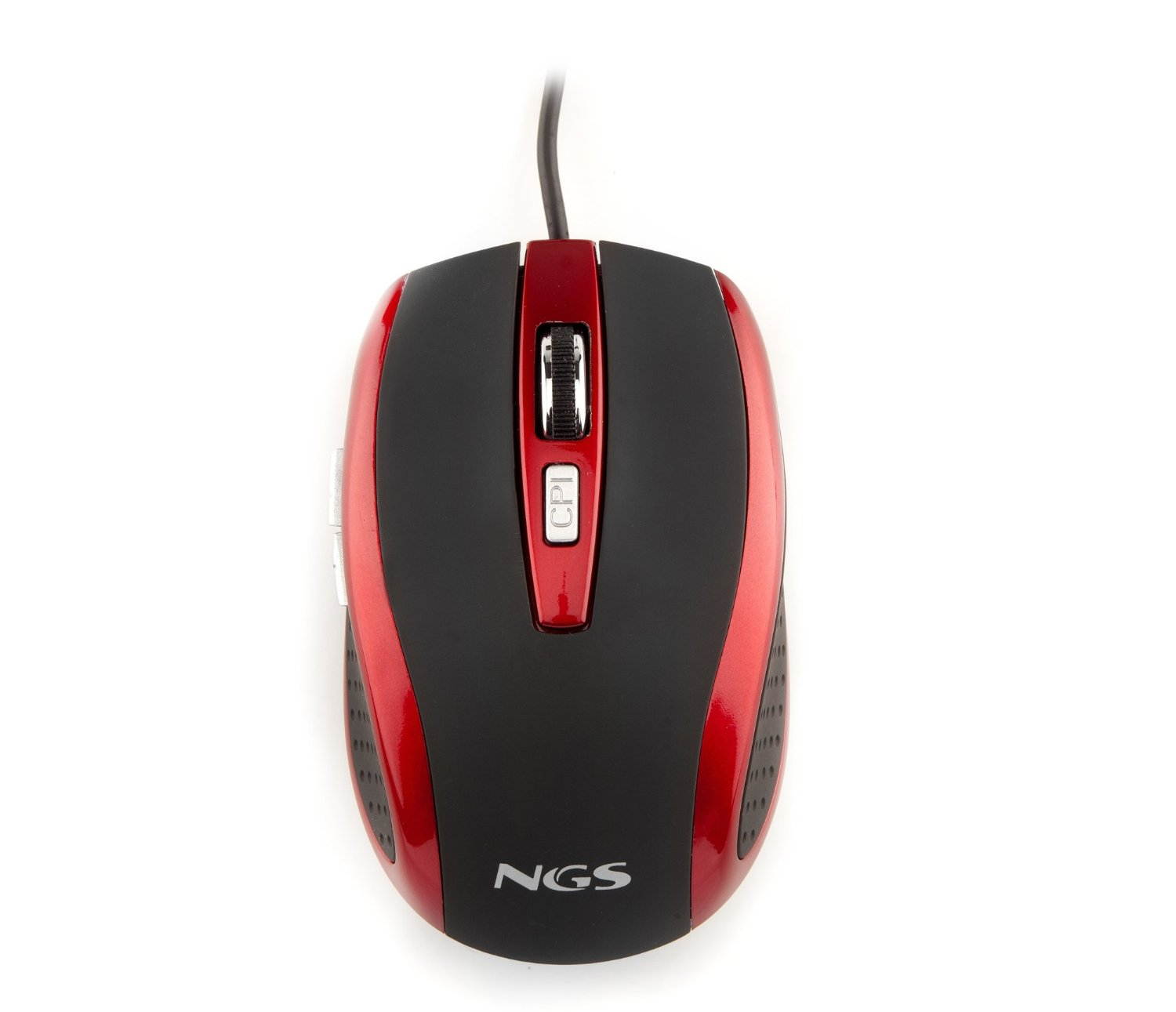 NGS Tick Wired Optical Gaming Mouse, 5 Buttons + Scroll Wheel - Red