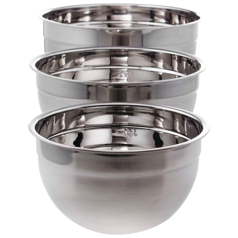 6pc stainless steel mixing bowl set