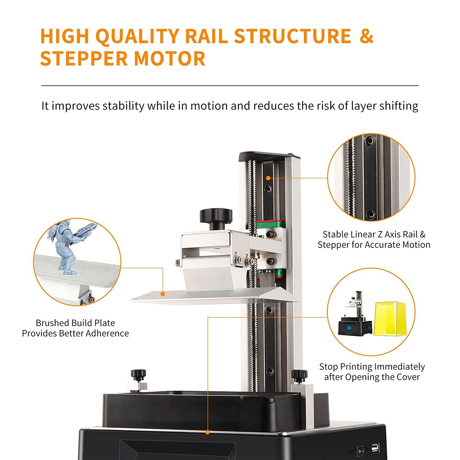 ANYCUBIC Photon Mono LCD 3D Printer, Fast Printing UV Photocuring Resin 3D Printer with 6.08'' 2K Monochrome LCD, 5.11"(L) x 3.14"(W) x 6.49"(H) Printing Size