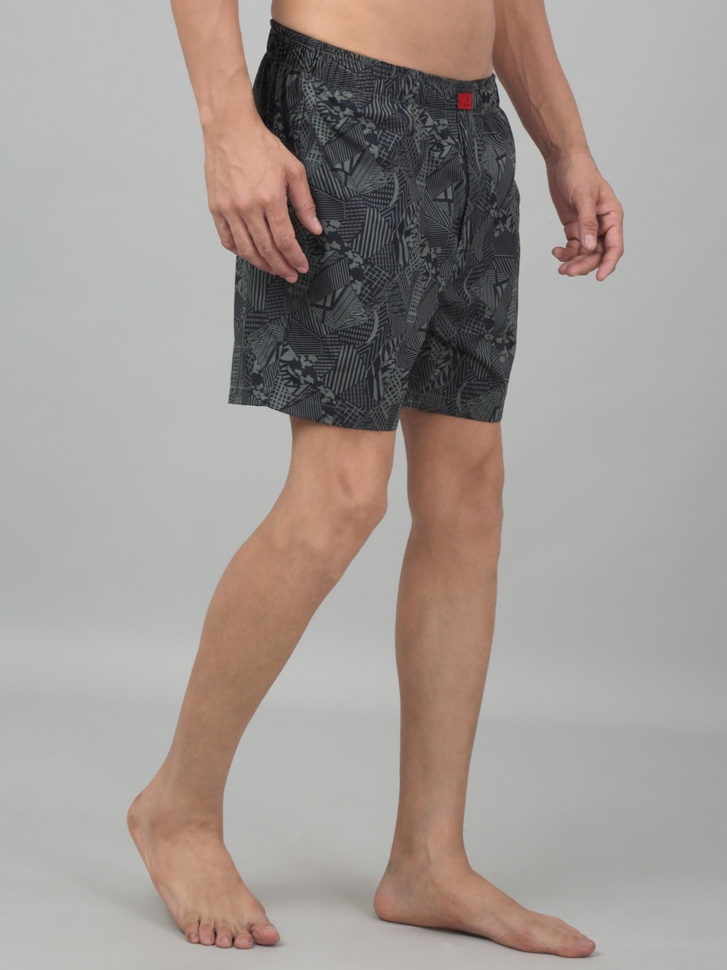 Cantabil Green Cotton Regular Fit Printed Boxers