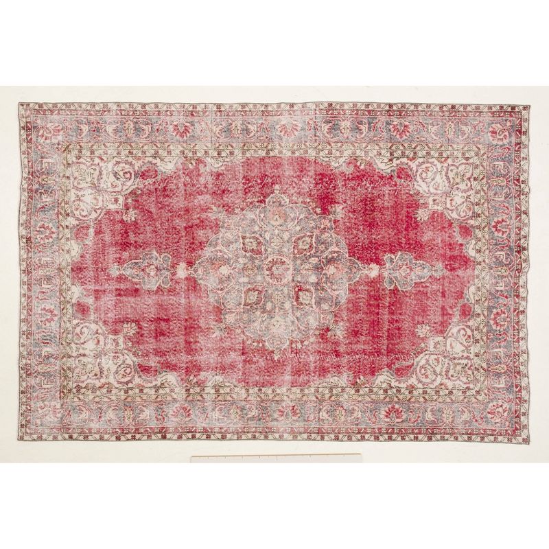 6'7"x9'11" Vintage One-of-a-Kind Eleuterio Rug Red - Revival Rugs