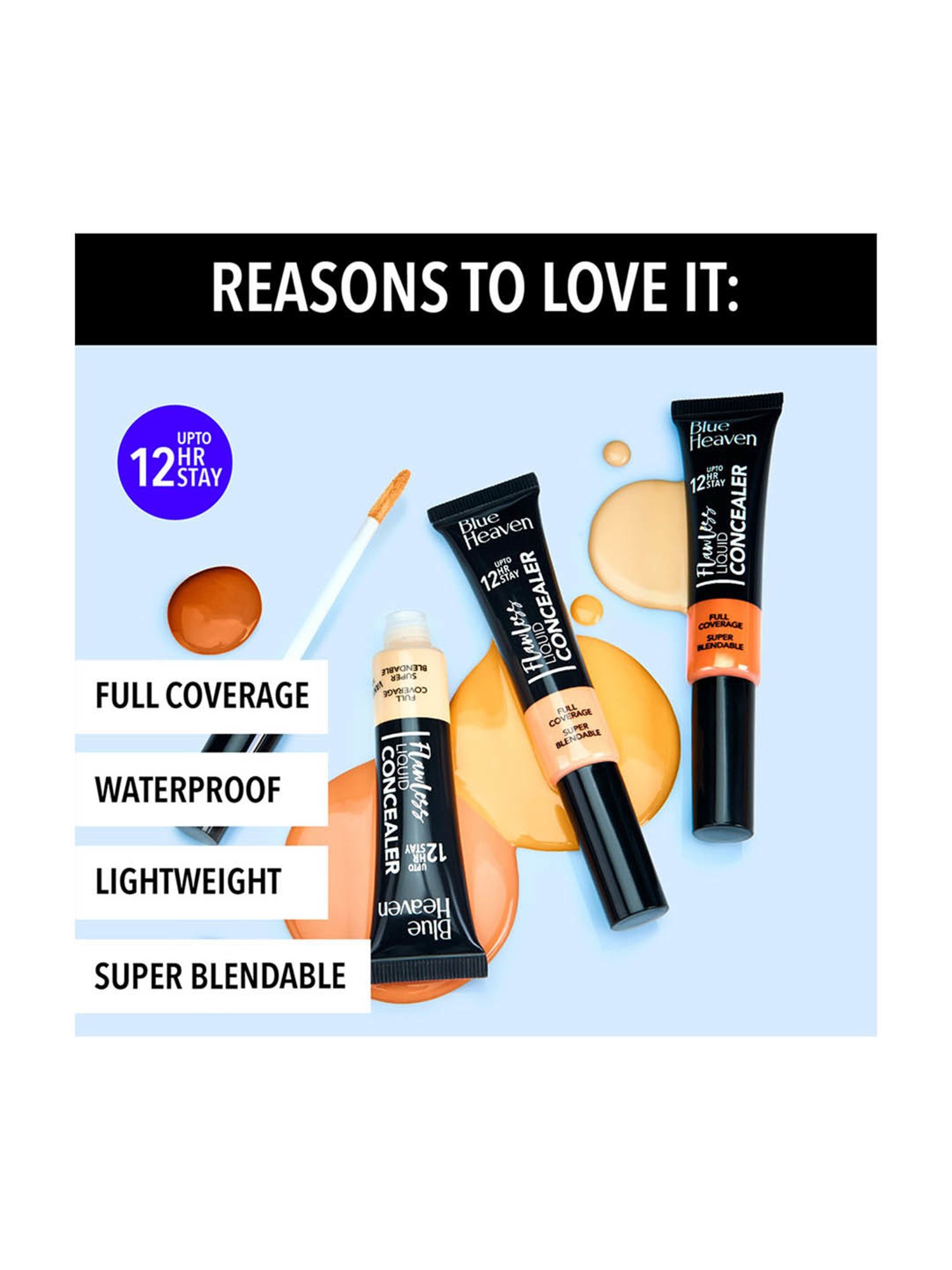 Blue Heaven Flawless Liquid Concealer Vanilla - 16 gm