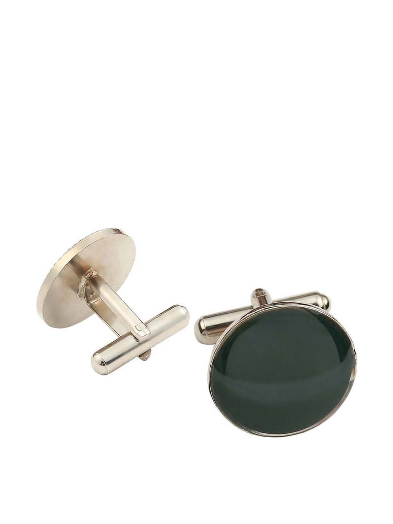Tossido Green Solid Cufflinks