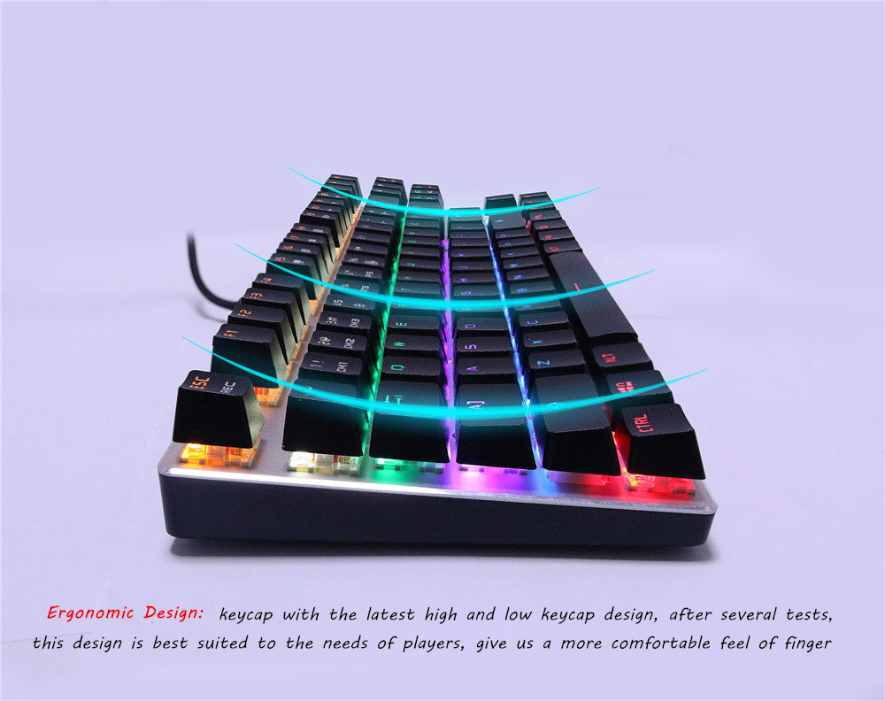 2, 60% Wired/Wireless Mechanical Keyboard (Kailh Box Brown Switch/White Case) - Full Keys Programmable - True RGB Backlit - Tap Arrow Keys - Double Shot PBT Keycaps - NKRO - 1900mAh Battery