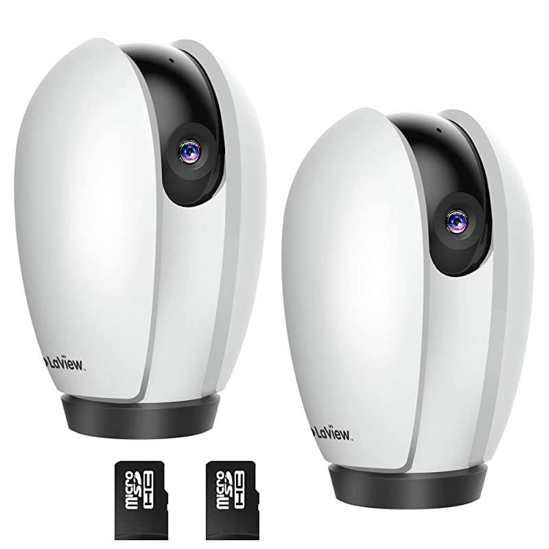 PT Home Security Camera HD 1080P2 PackHome Security System with Motion DetectionInclude 2 SD Cards32GBTwoWay Audio Night VisionWiFi Home Indoor for BabypetAlexa USA Cloud Service