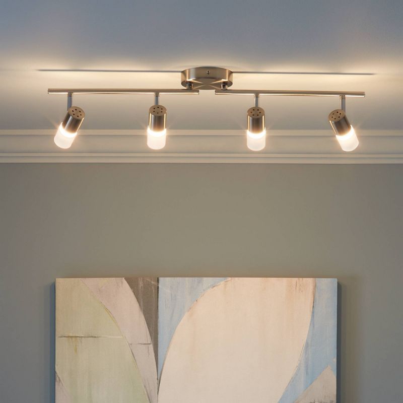Pro Track Renee 4-Light Satin Nickel LED Track Fixture