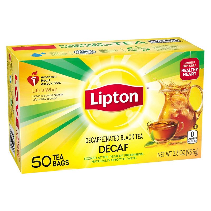 Lipton Decaffeinated Black Tea Bags - 50ct