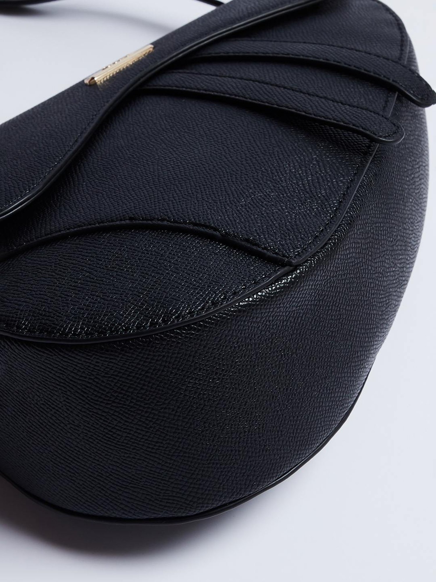 Code by Lifestyle Black Textured Shoulder Handbag