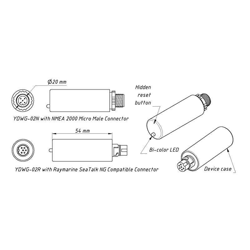 NMEA 2000 (DeviceNet) Wi-Fi Boat Gateway YDWG-02