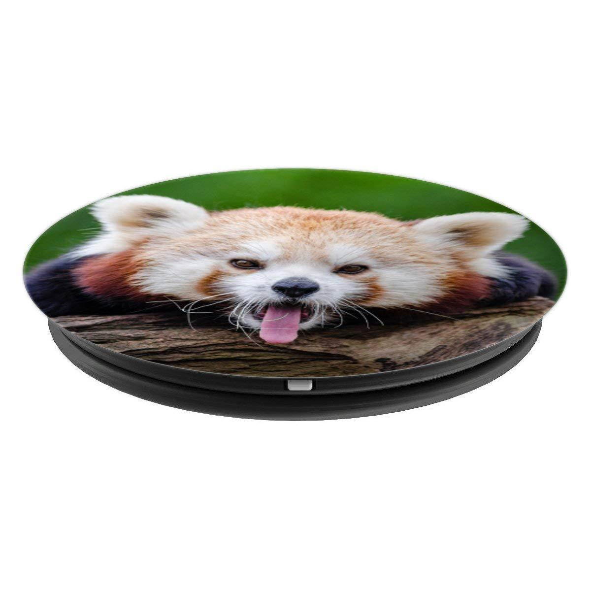 Red Panda Cute Yawning Face with Tongue Out - PopSockets Grip and Stand for Phones and Tablets