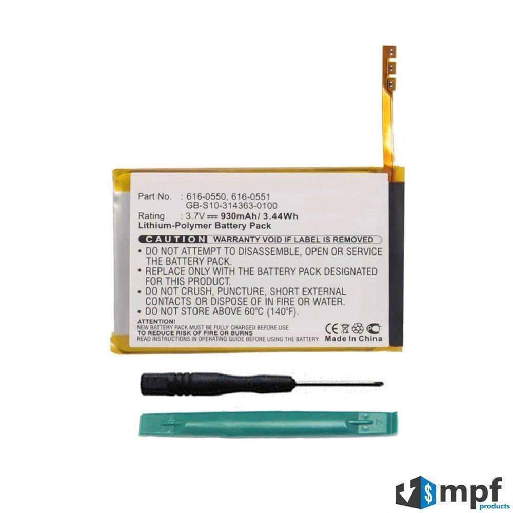 930mAh 616-0550, 616-0551 Battery Replacement for Apple iPod Touch 4 (4th Generation) A1367 8GB, 16GB, 32GB, 64GB with Installation Tools