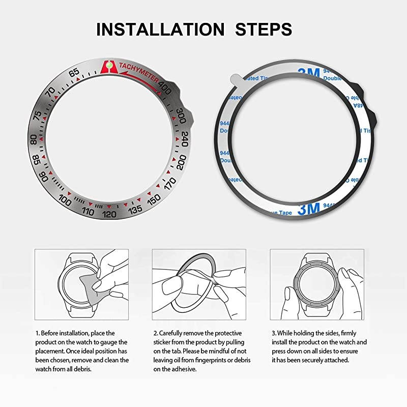 Titanium Metal Bezel Ring Compatiable with Garmin Fenix 5X Plus Bezel Ring Adhesive Cover Anti Scratch Collision Protector for Garmin Watch Accessory Titanium Not Fit Fenix 5 5X
