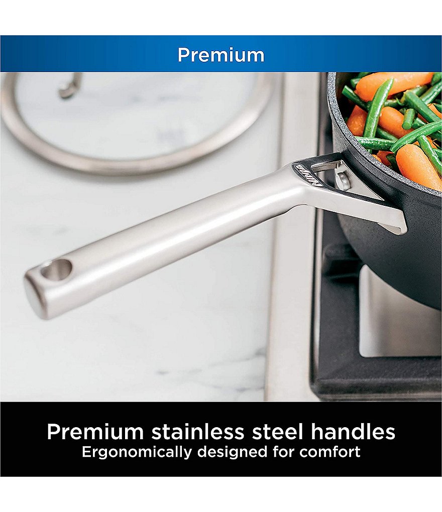 Ninja Foodi&trade; NeverStick&trade; Premium Hard-Anodized 3.5-Quart Saucepan with Glass Lid