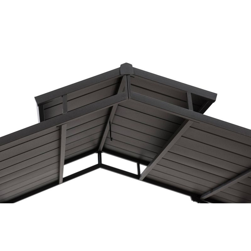 8.5' Elysium Attached Louvered Pergola - Vita