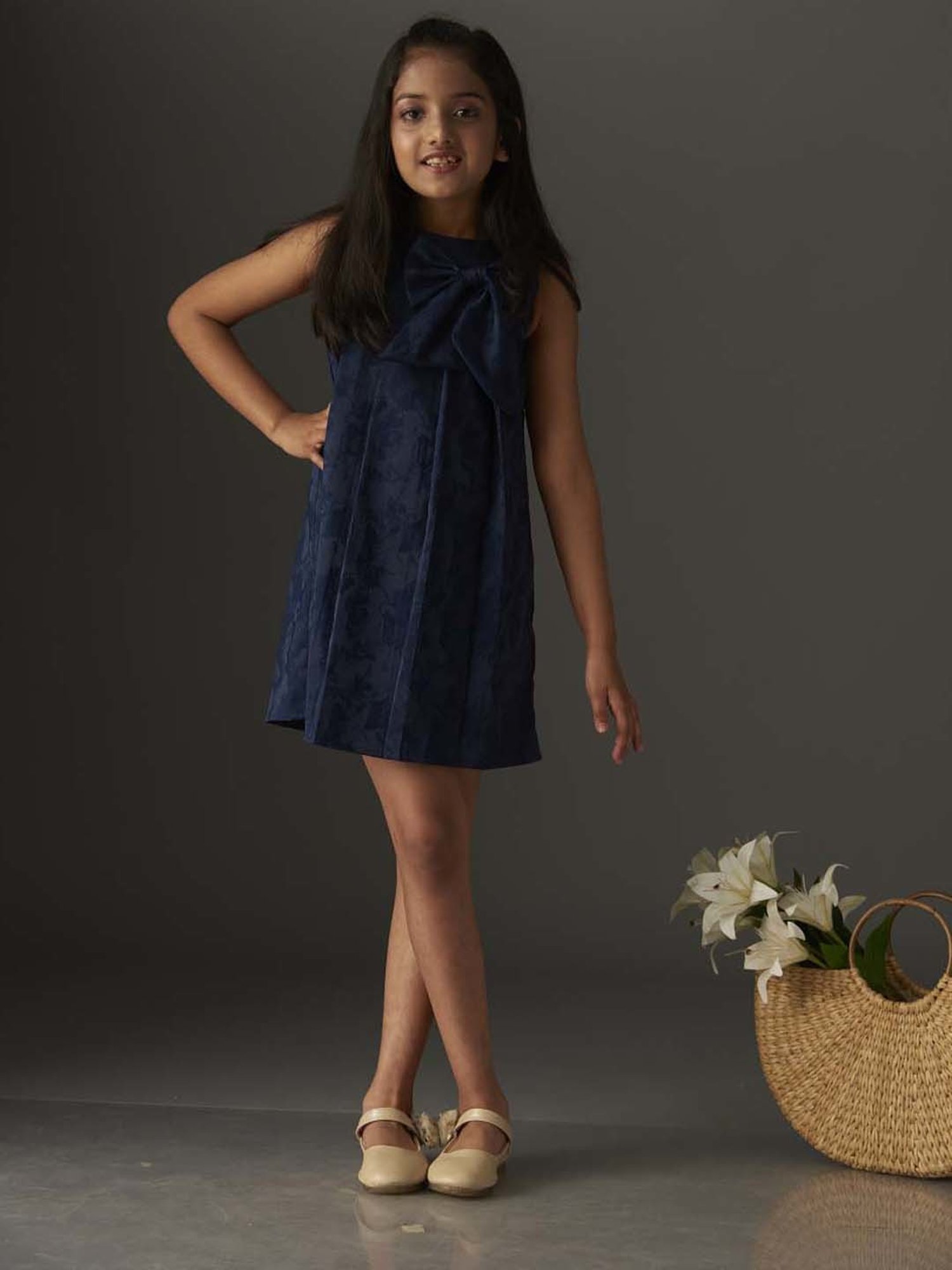 KidsDew Kids Navy Applique Dress