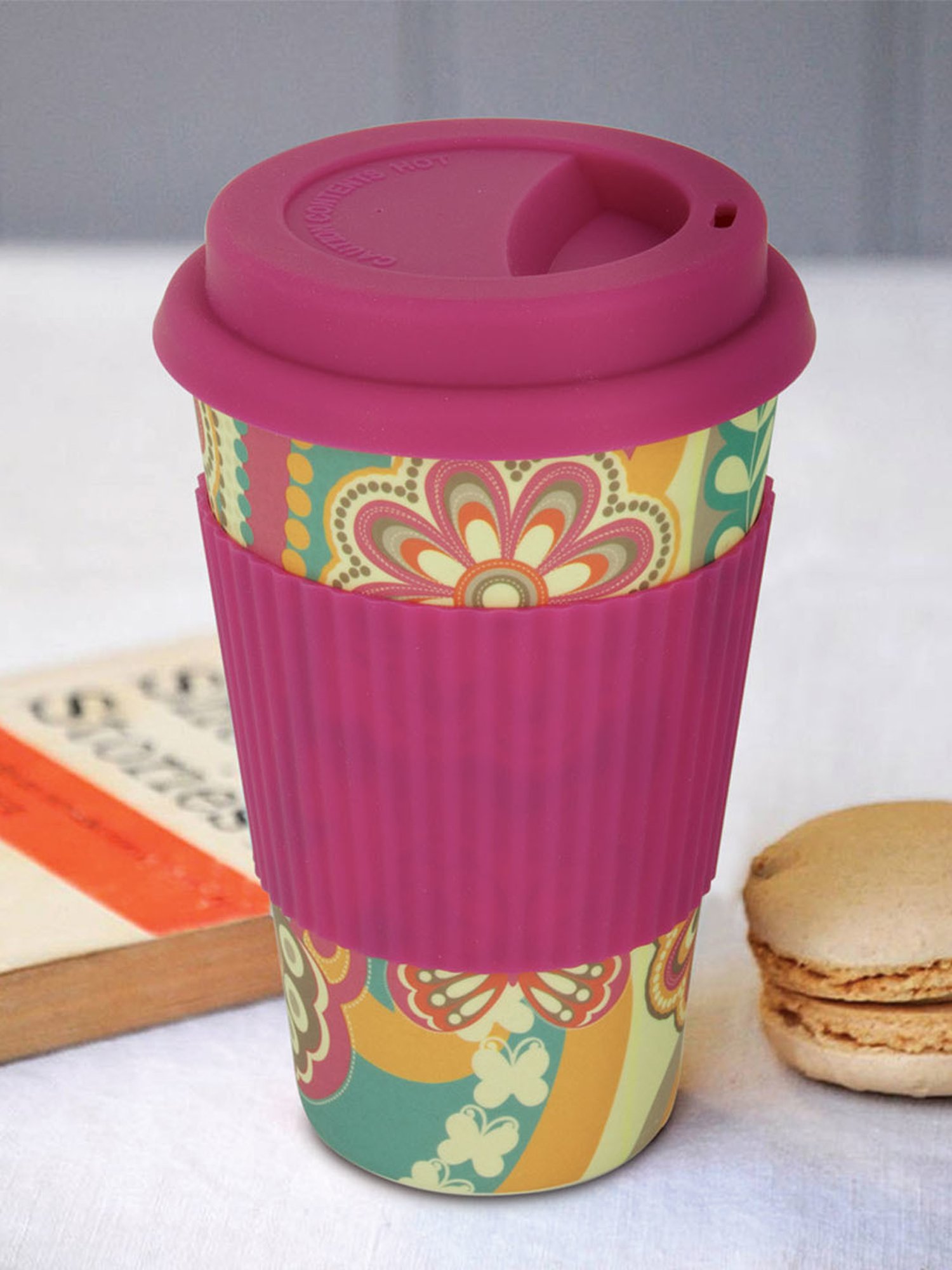 Freelance Dark Pink Bamboo Set of 1 Mugs