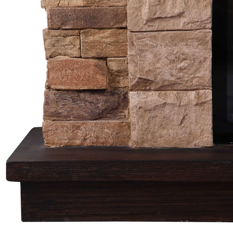 45" Freestanding Electric Fireplace Tan - Home Essentials